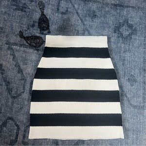 TouchMe High Waisted Black and White Pencil Skirt
